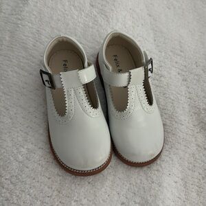 Felix & Flora White Classic Toddler Maryjane Shoe